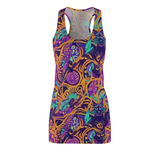 Midnight Mews on a Racerback Dress