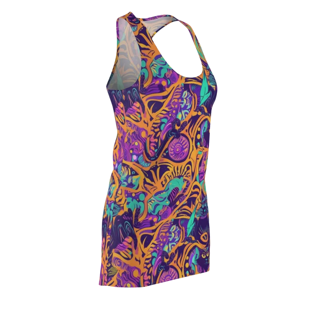 Midnight Mews on Racerback Dress — Front Side