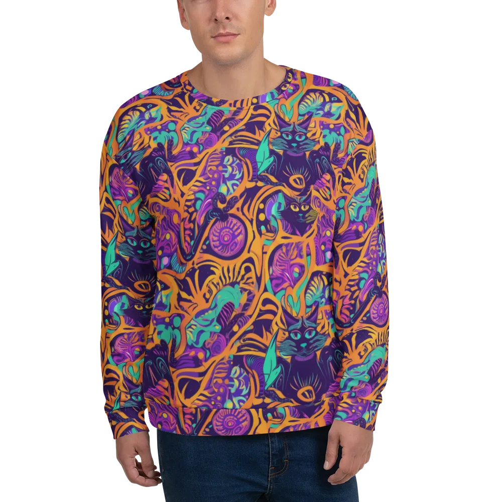 Midnight Mews on Sweatshirt — Front