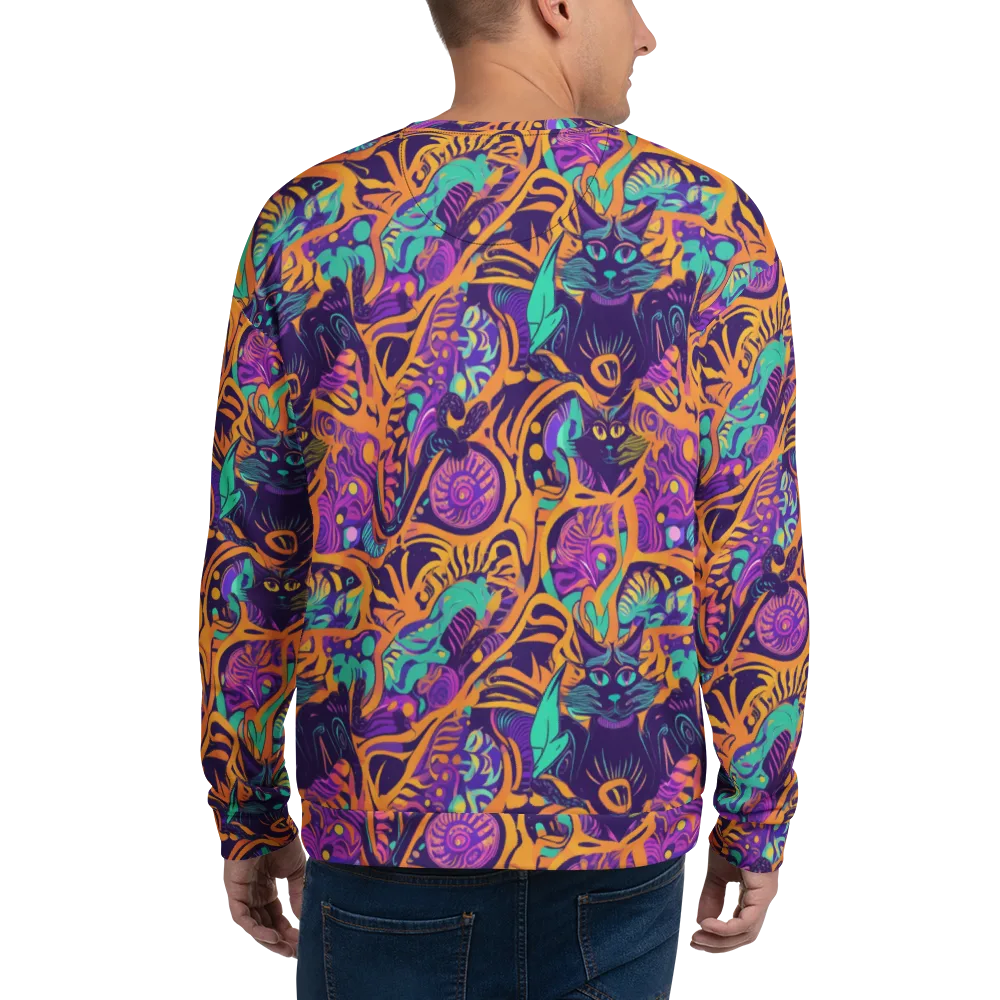 Midnight Mews on Sweatshirt — Back