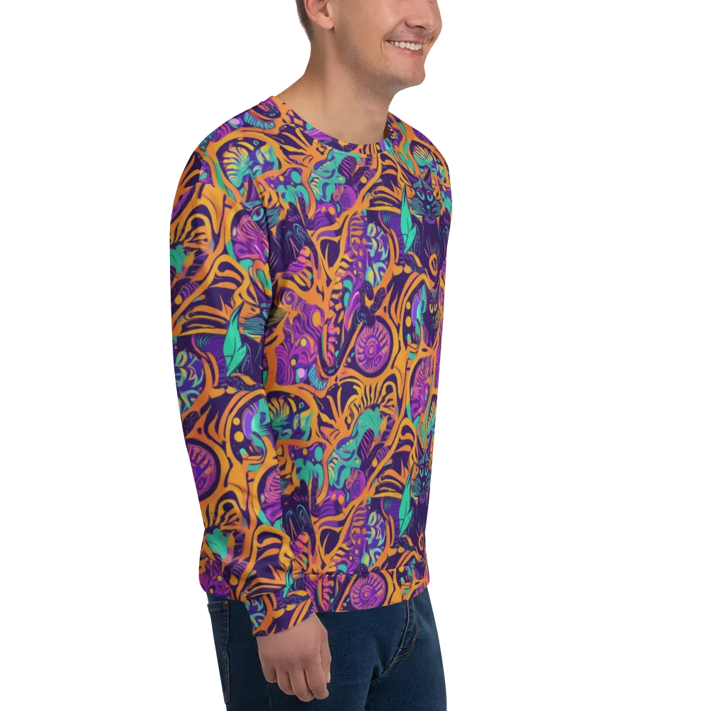 Midnight Mews on Sweatshirt — Right Front