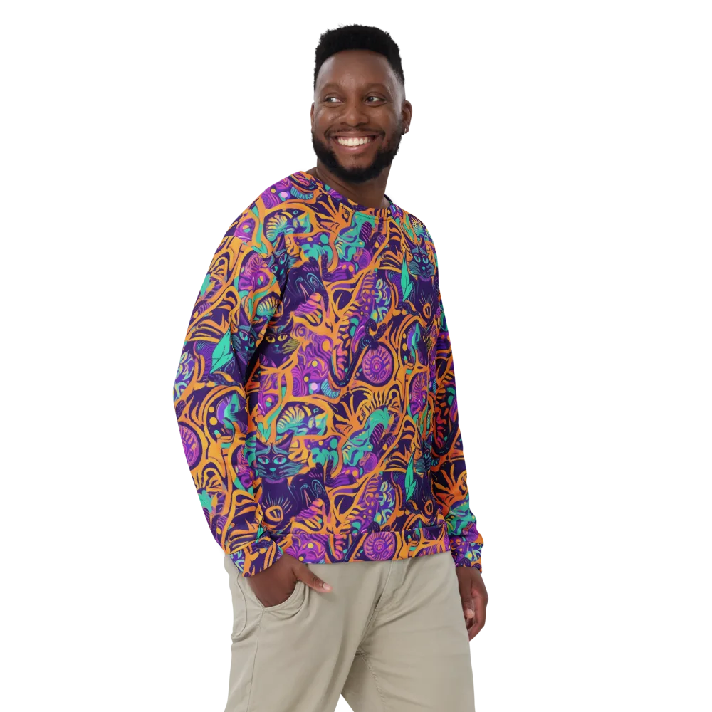 Midnight Mews on Sweatshirt — Front
