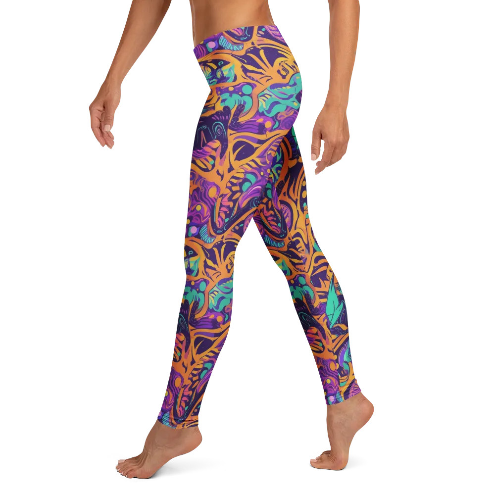 Midnight Mews on Leggings — Left