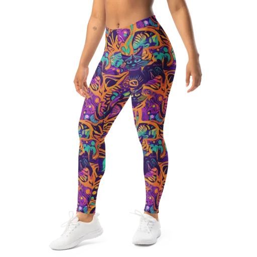 Midnight Mews on a Leggings