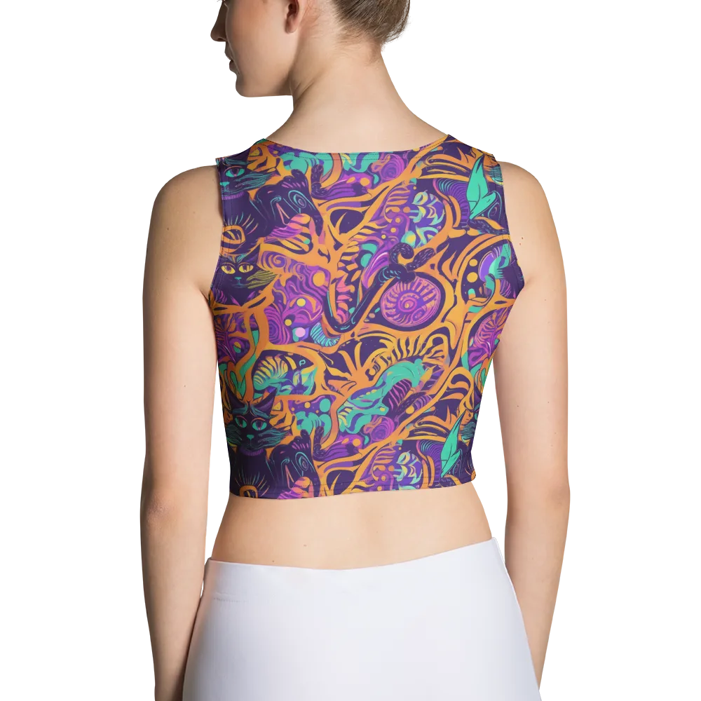Midnight Mews on Crop Top — Back