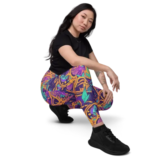 Midnight Mews on a Leggings with Pockets