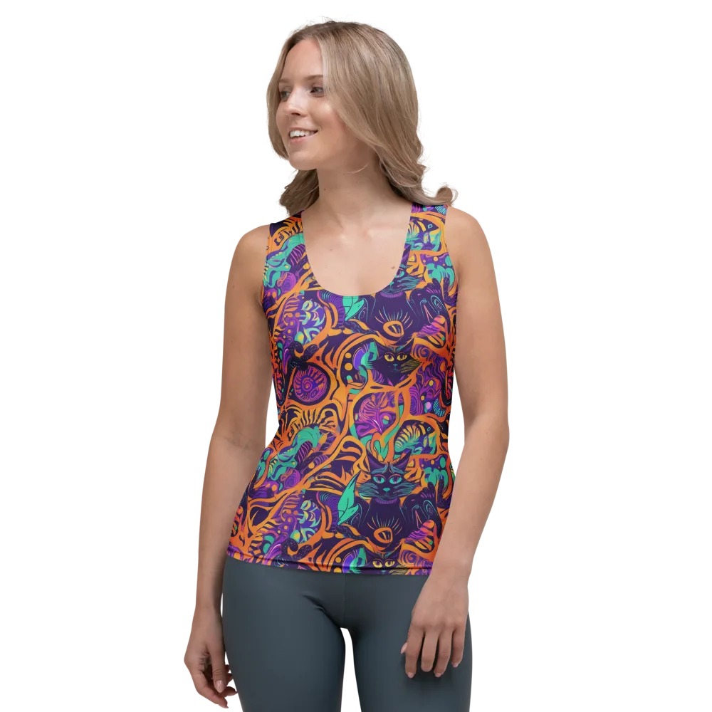 Midnight Mews on Women's Tank Top — Front
