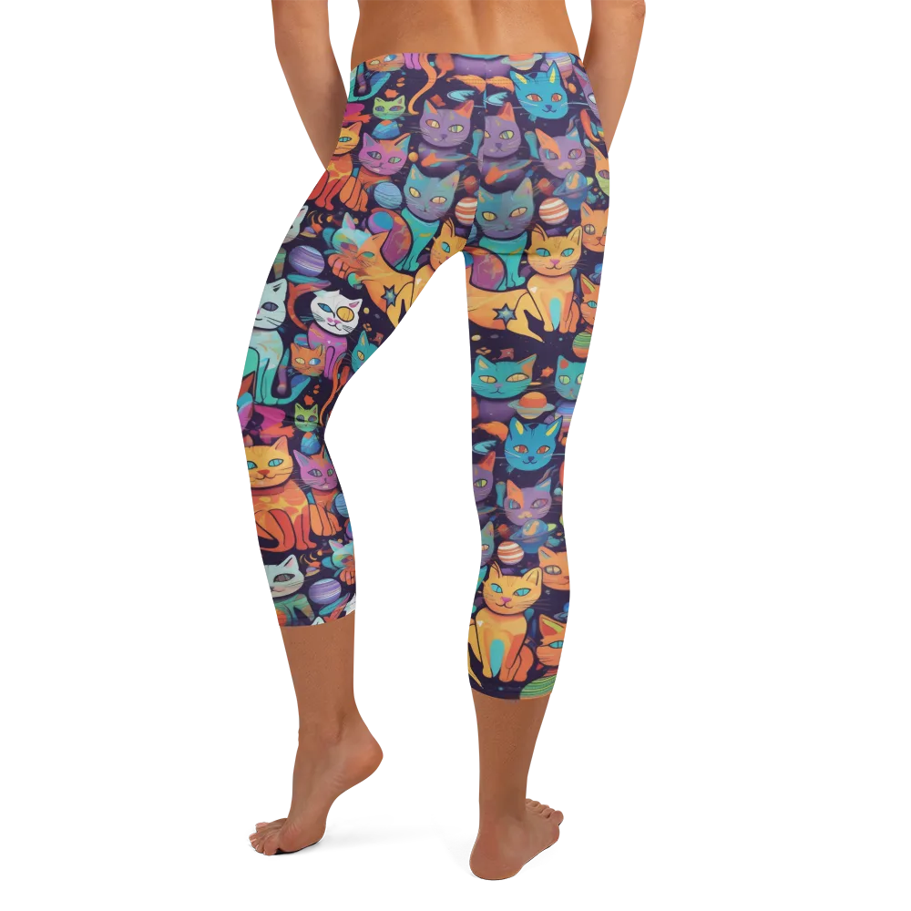 Nebula Whiskers on Capri Leggings — Back