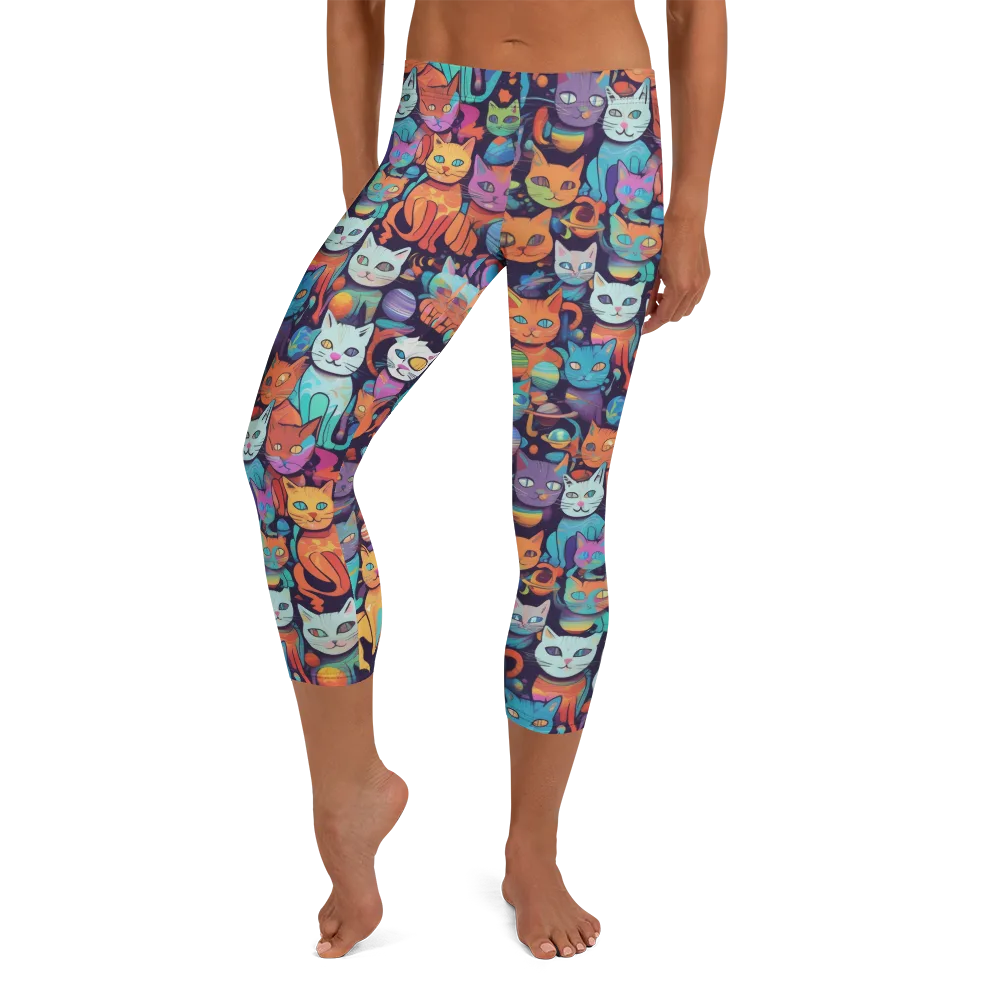 Nebula Whiskers on Capri Leggings — Front