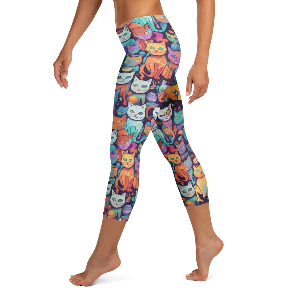 Nebula Whiskers on Capri Leggings — Left