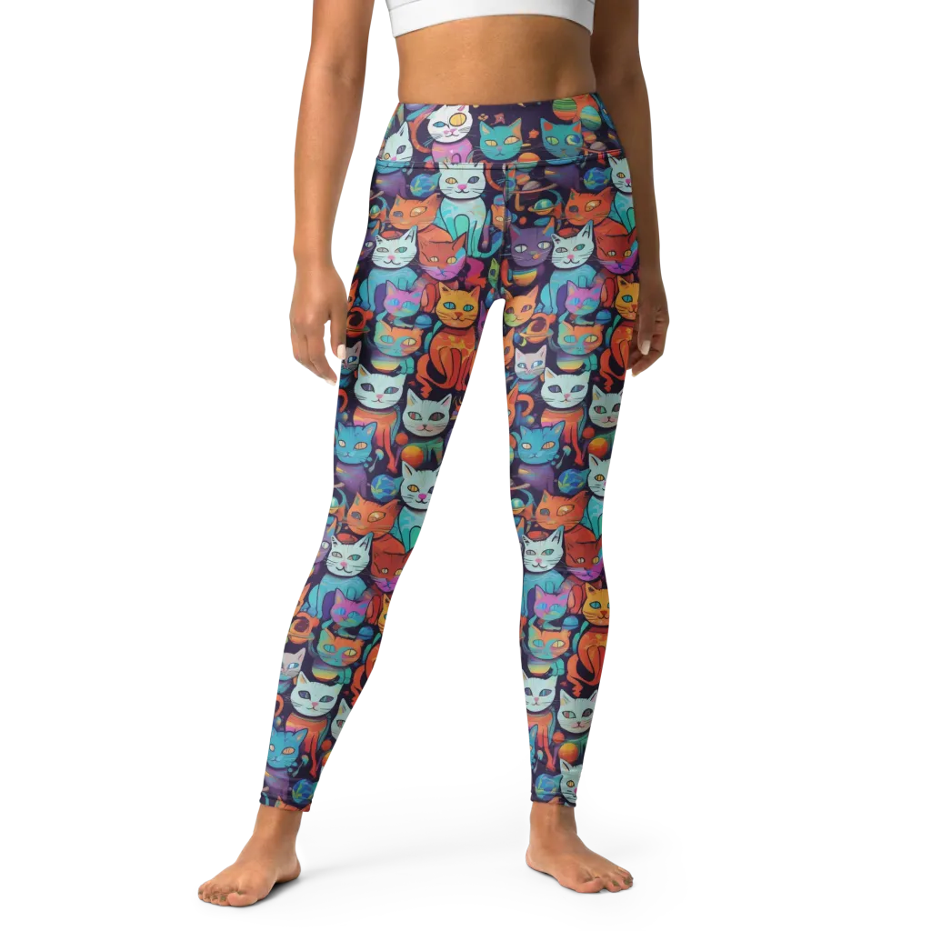 Nebula Whiskers on Yoga Leggings — Front