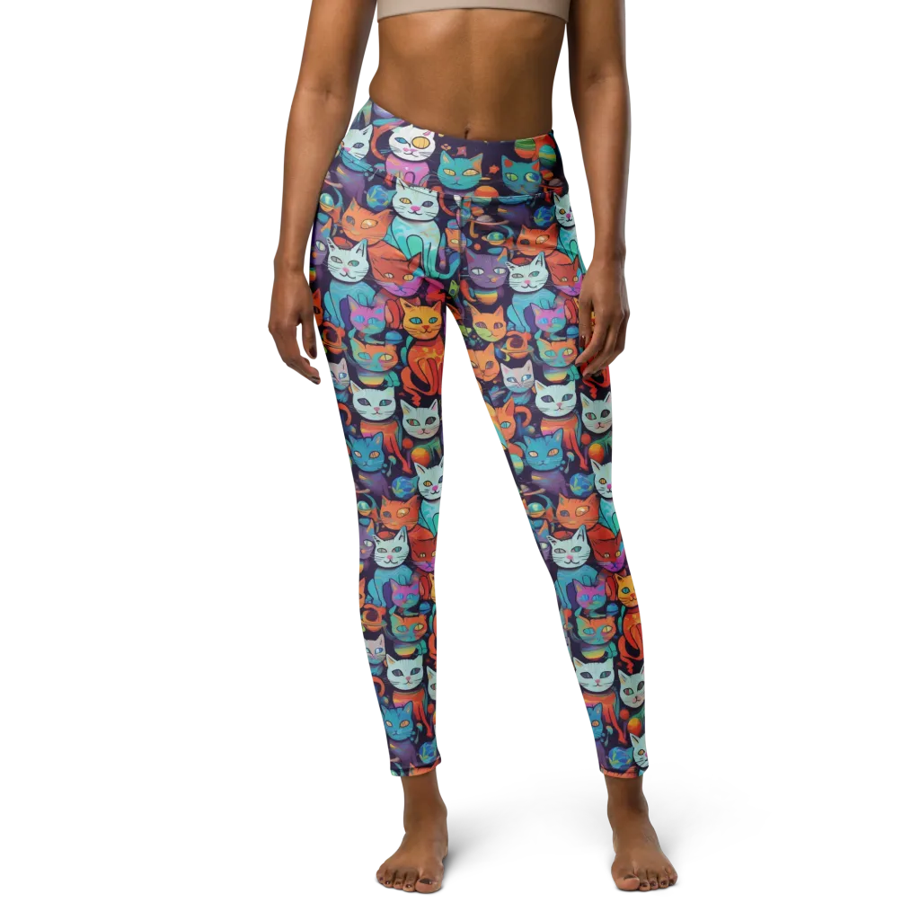 Nebula Whiskers on Yoga Leggings — Front