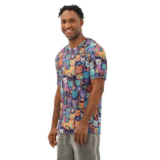Nebula Whiskers on a Men's Cotton Crew Neck T-Shirt