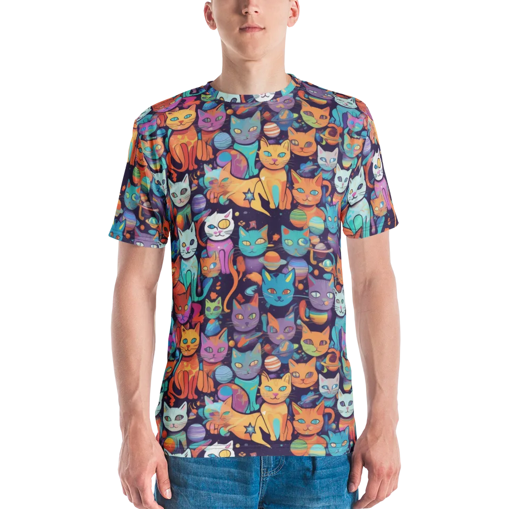 Nebula Whiskers on Men's Crew Neck T-Shirt — Front