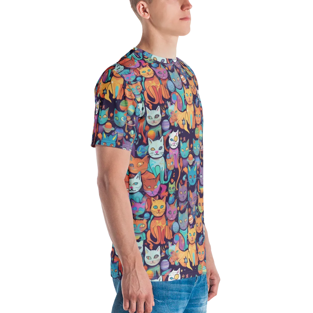 Nebula Whiskers on Men's Crew Neck T-Shirt — Right