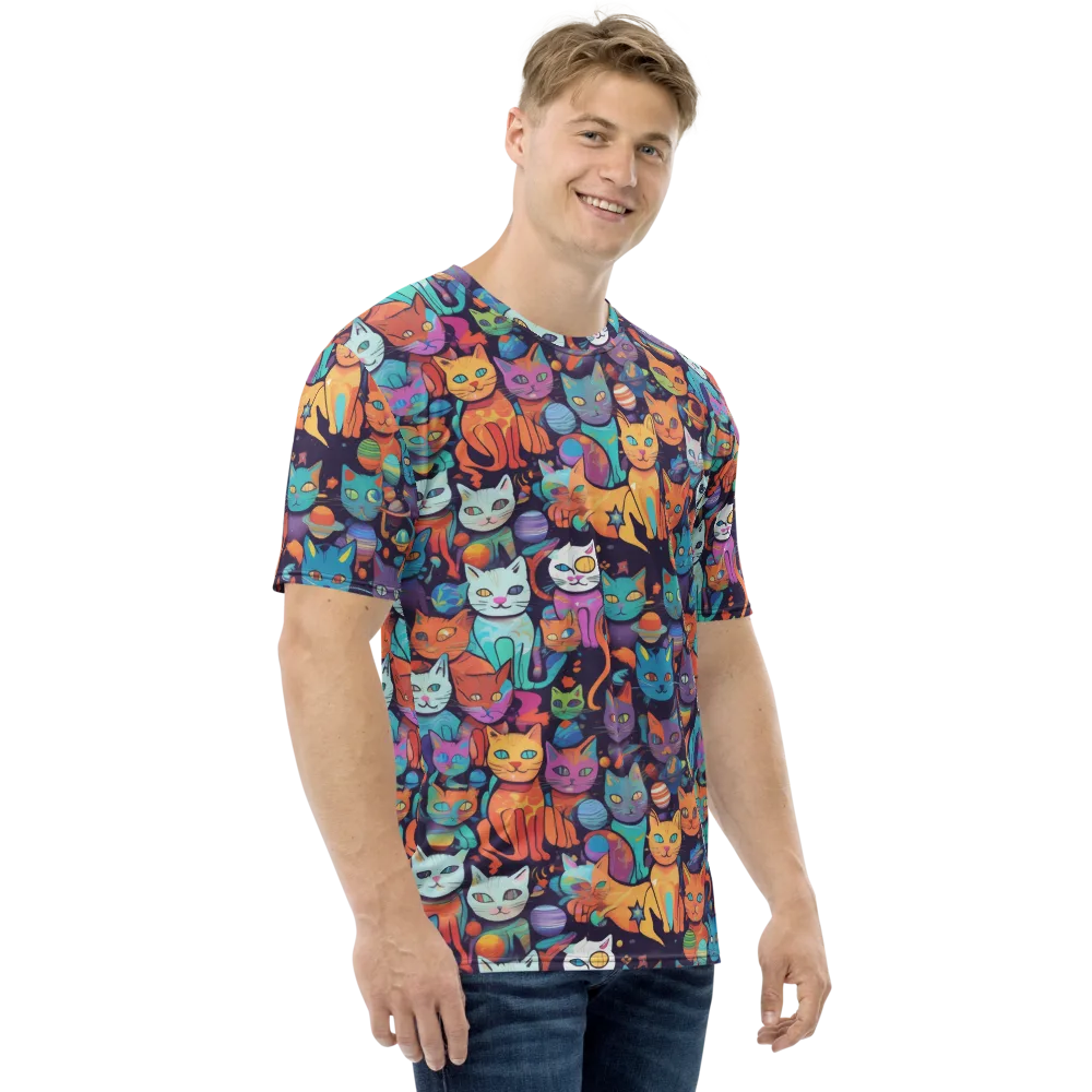Nebula Whiskers on Men's Crew Neck T-Shirt — Right