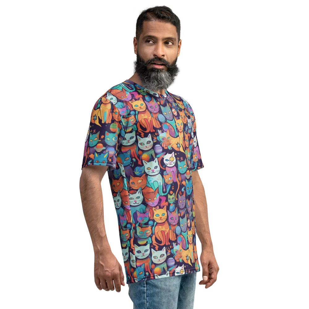 Nebula Whiskers on Men's Crew Neck T-Shirt — Right