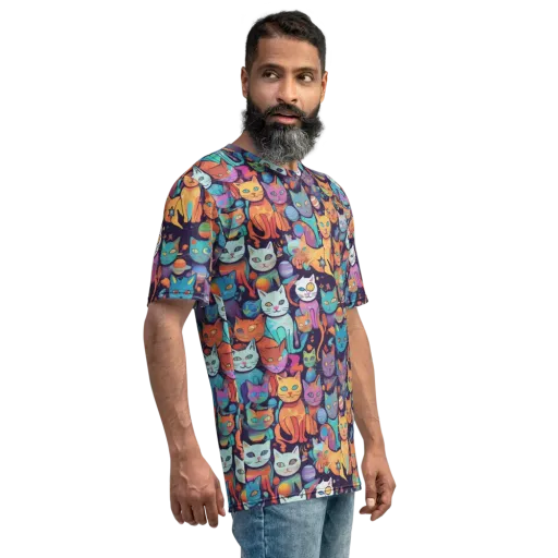 Nebula Whiskers on a Men's Crew Neck T-Shirt