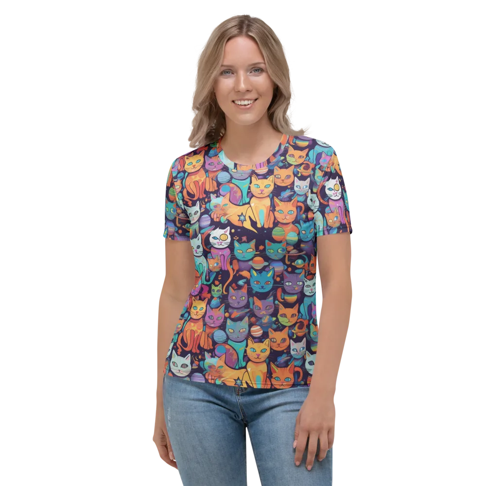 Nebula Whiskers on Women's Crew Neck T-Shirt — Front