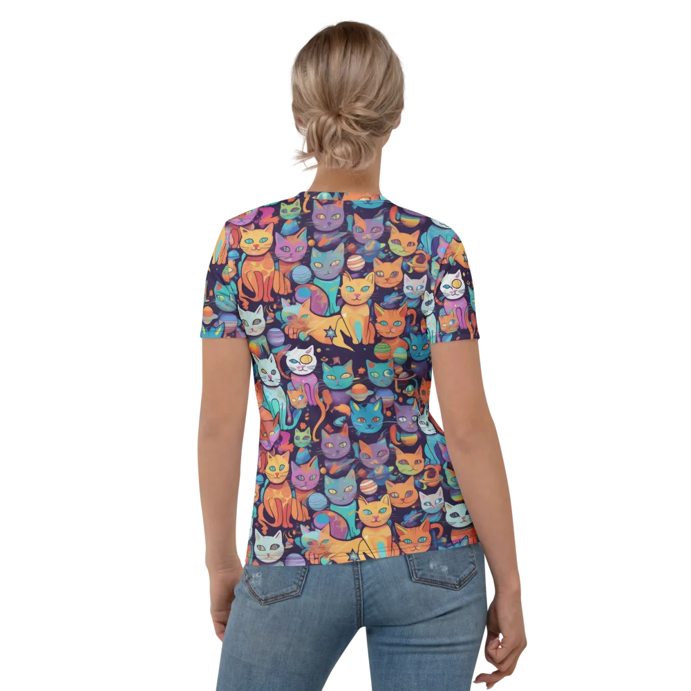 Nebula Whiskers on Women's Crew Neck T-Shirt — Back
