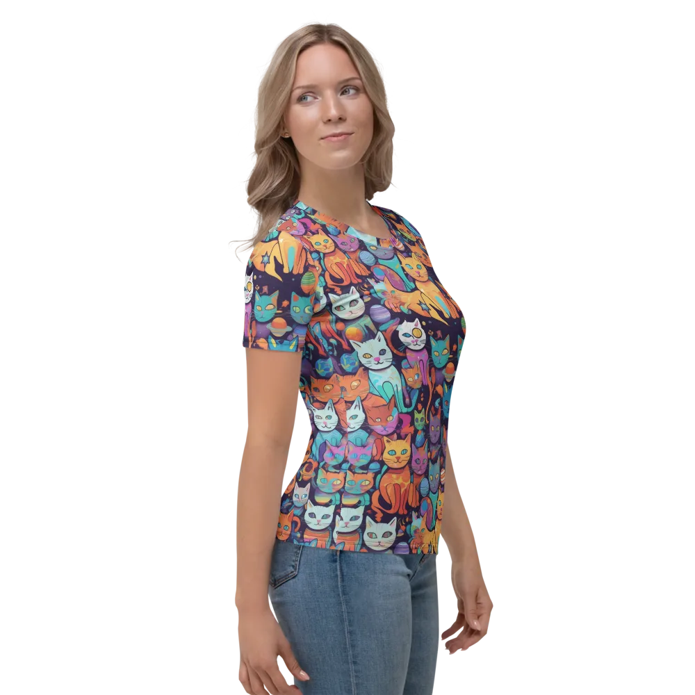 Nebula Whiskers on Women's Crew Neck T-Shirt — Right