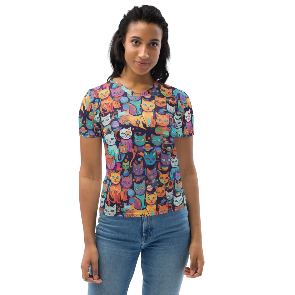 Nebula Whiskers on Women's Crew Neck T-Shirt — Front