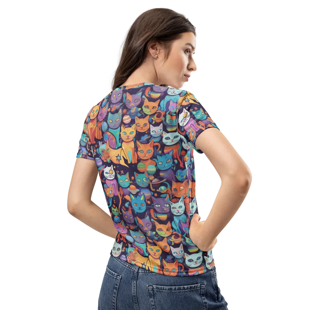 Nebula Whiskers on Women's Crew Neck T-Shirt — Back