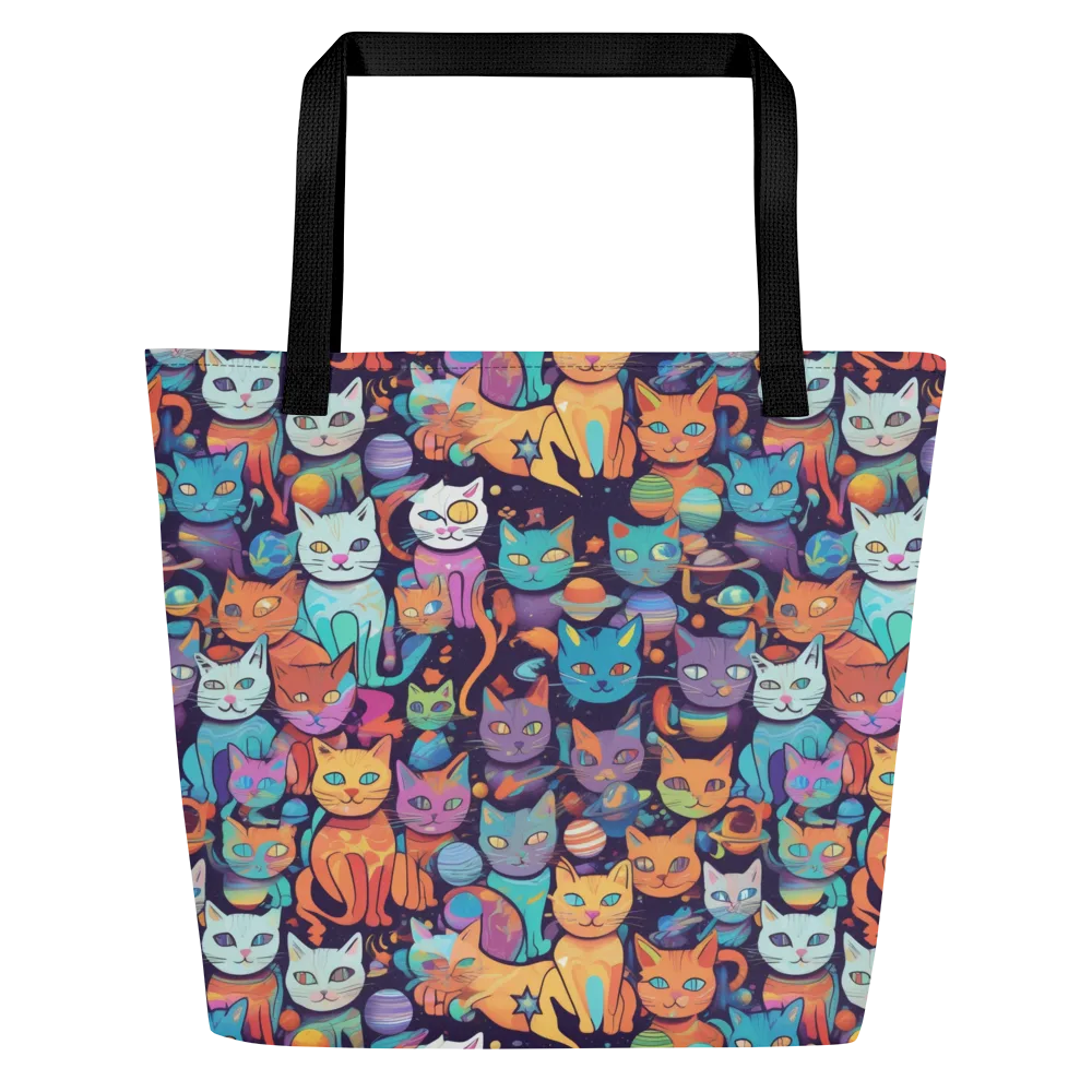 Nebula Whiskers on Large Tote Bag W/ Pocket — Front