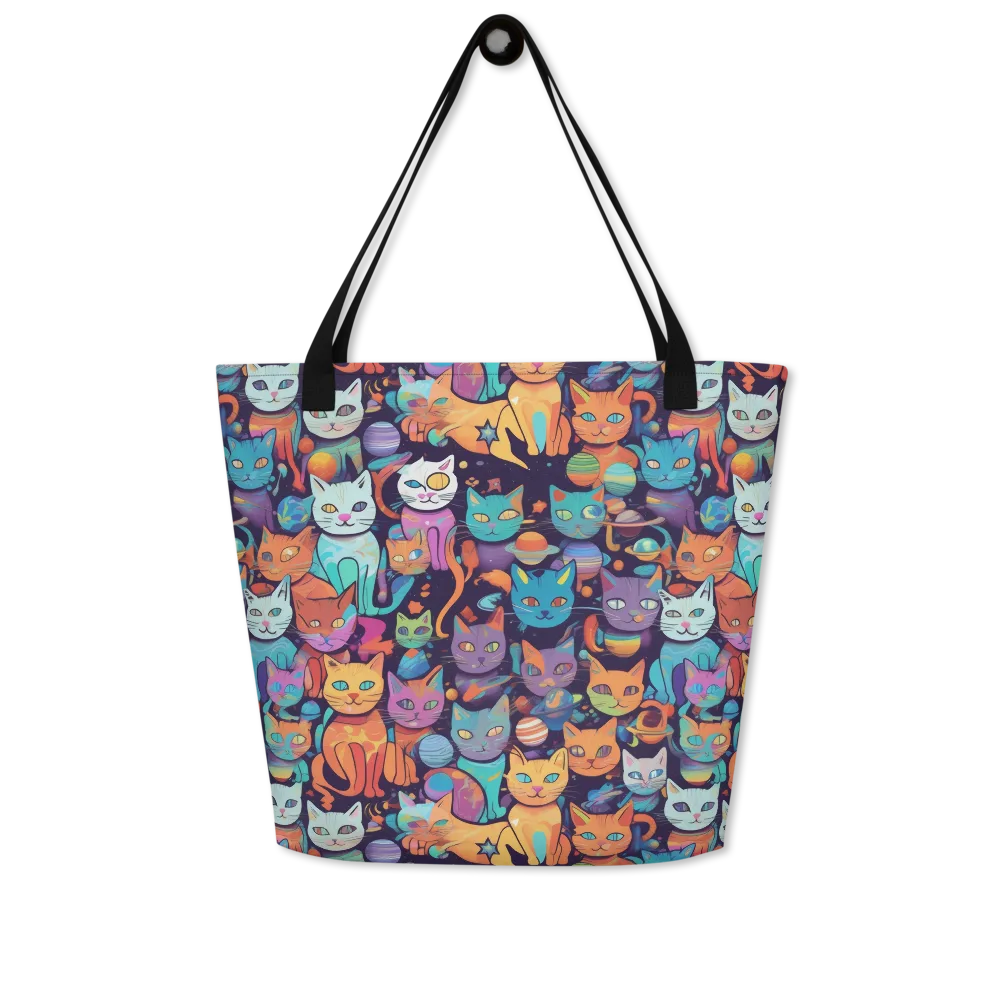 Nebula Whiskers on Large Tote Bag W/ Pocket — Front