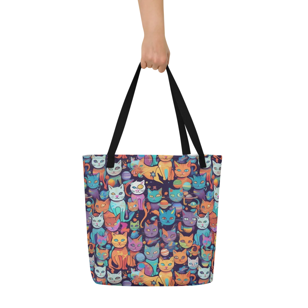 Nebula Whiskers on Large Tote Bag W/ Pocket — Front