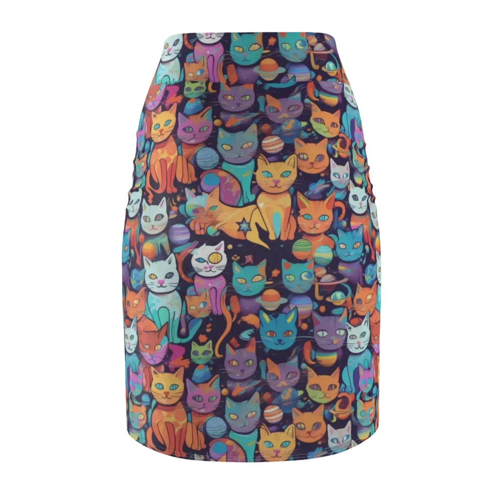 Nebula Whiskers on Pencil Skirt — Back