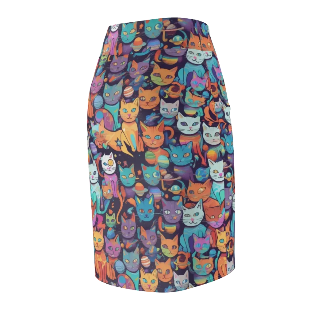 Nebula Whiskers on Pencil Skirt — Back Side