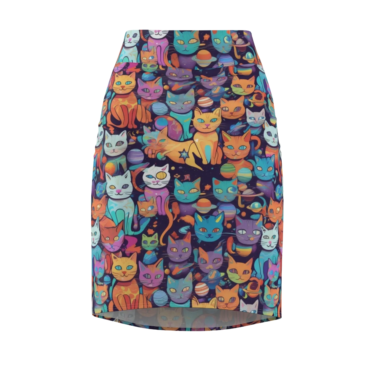 Nebula Whiskers on Pencil Skirt — Front