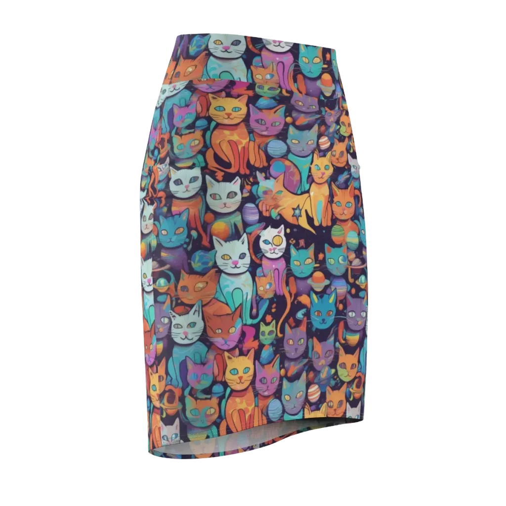 Nebula Whiskers on Pencil Skirt — Front Side