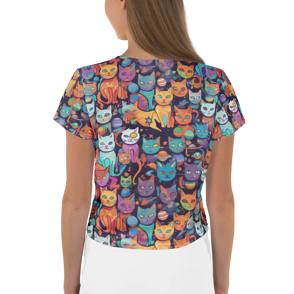 Nebula Whiskers on Crop Tee — Back