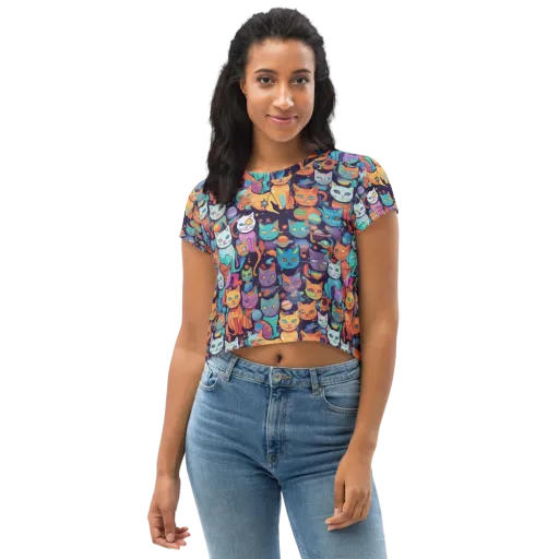 Nebula Whiskers on a Crop Tee