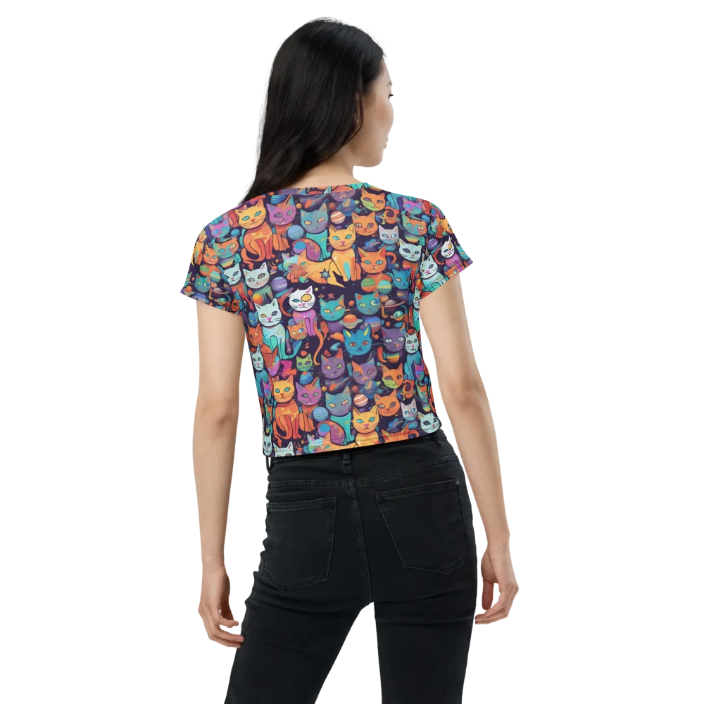Nebula Whiskers on Crop Tee — Back