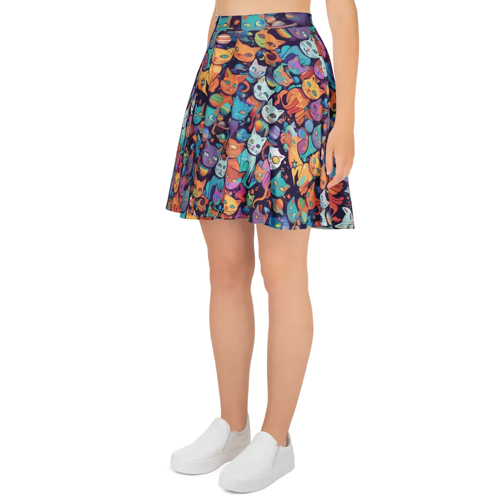 Nebula Whiskers on Skater Skirt — Left