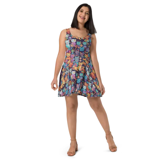 Nebula Whiskers on a Skater Dress
