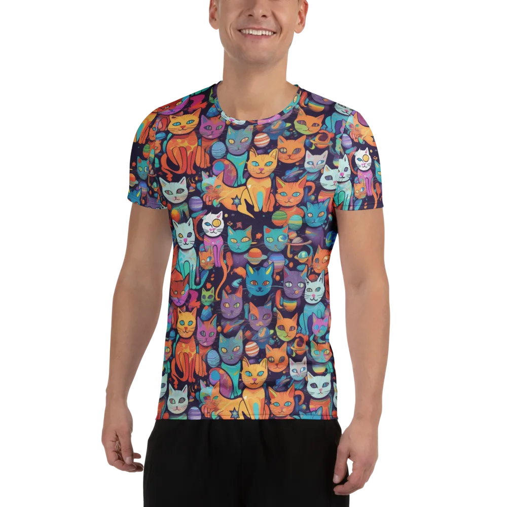 Nebula Whiskers on Men's Athletic T-Shirt — Front