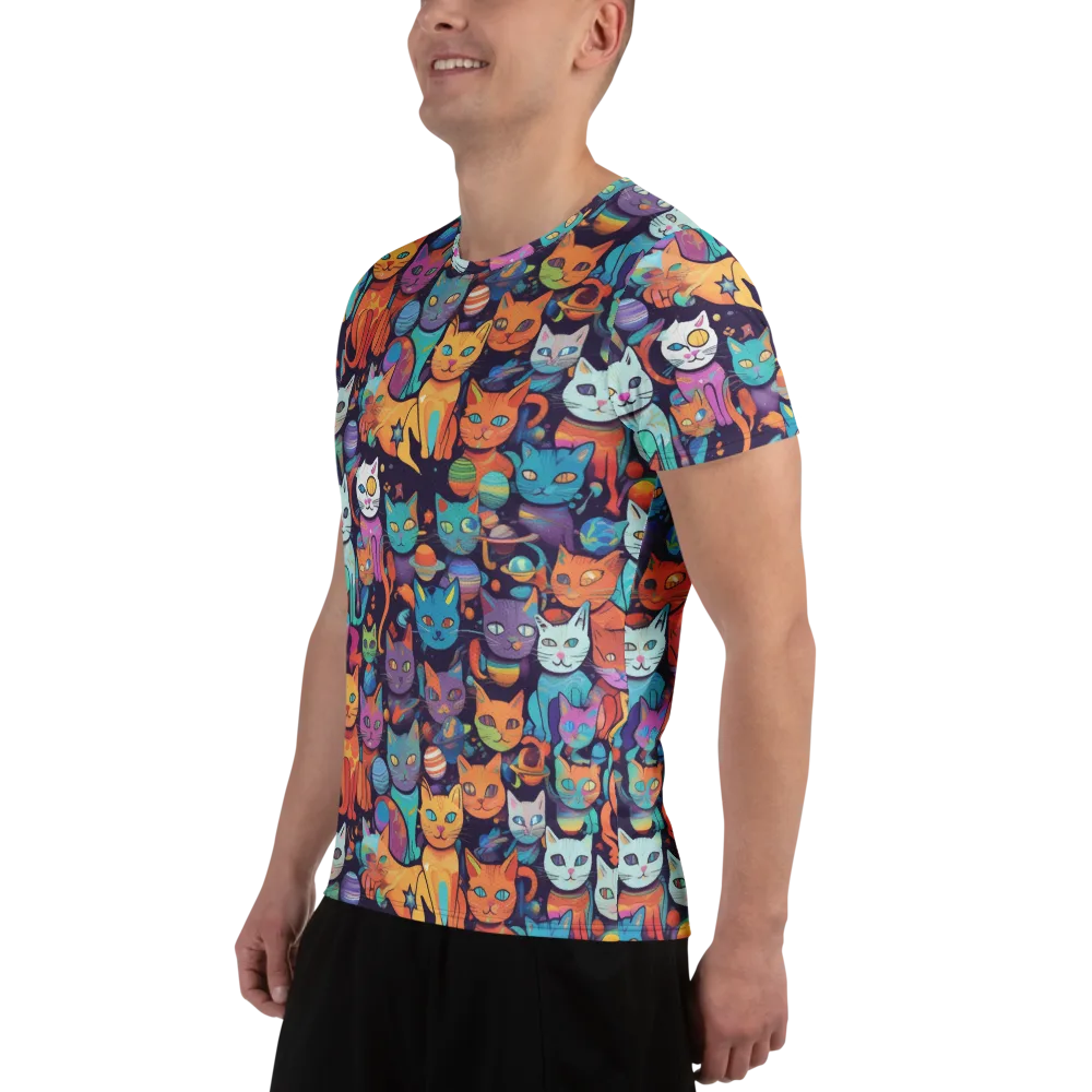 Nebula Whiskers on Men's Athletic T-Shirt — Left