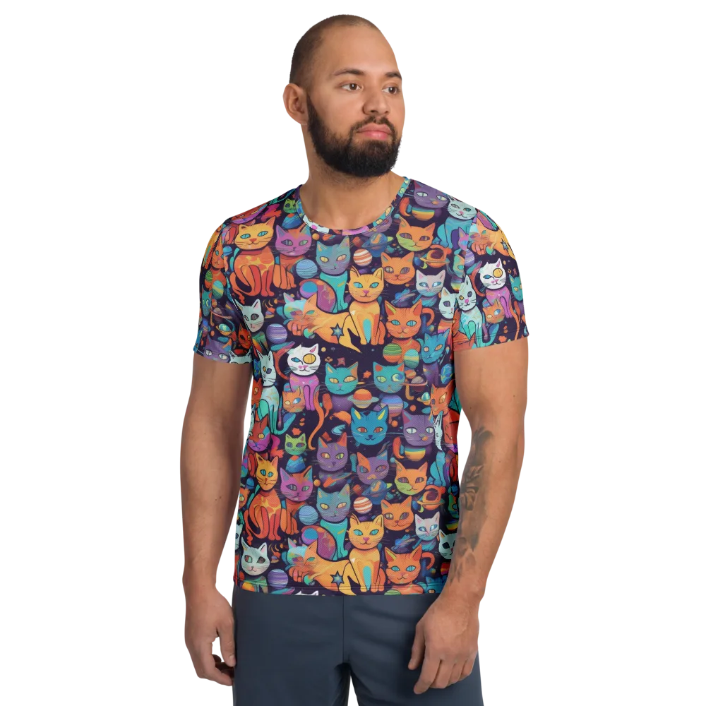Nebula Whiskers on Men's Athletic T-Shirt — Front