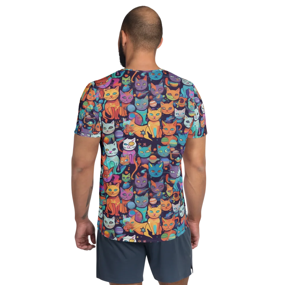 Nebula Whiskers on Men's Athletic T-Shirt — Back