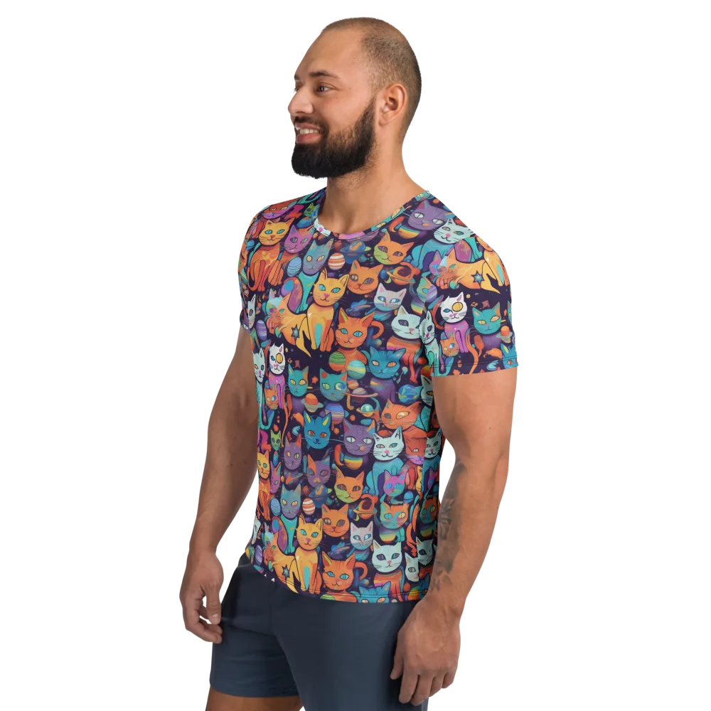 Nebula Whiskers on Men's Athletic T-Shirt — Left