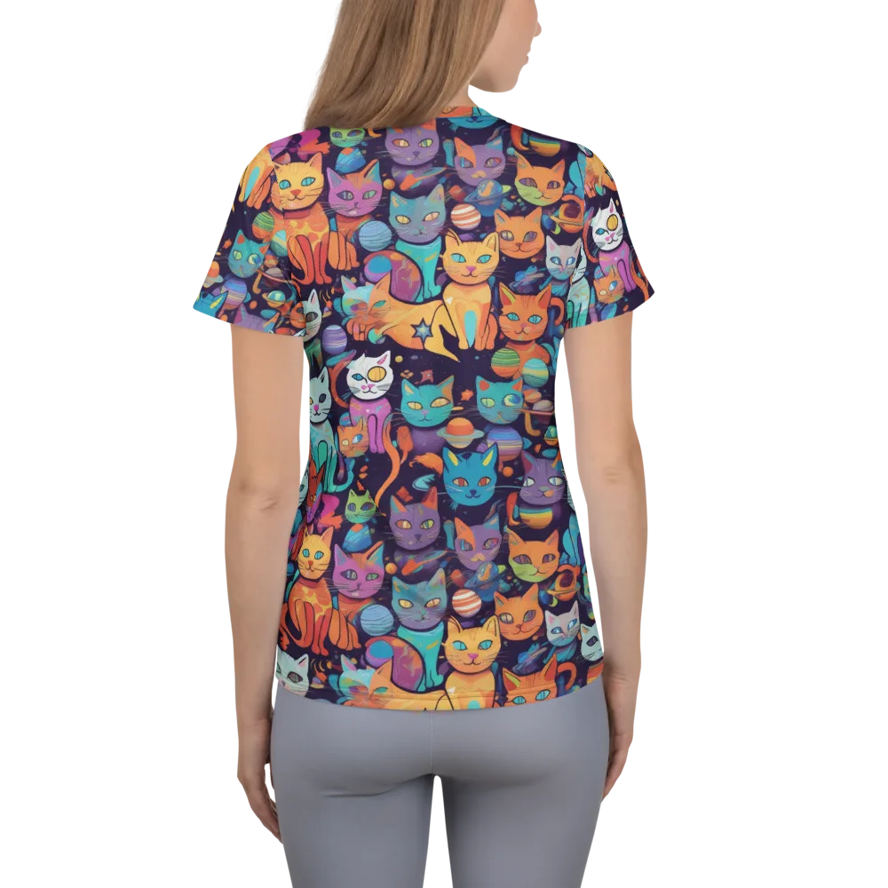 Nebula Whiskers on Women's Athletic T-Shirt — Back