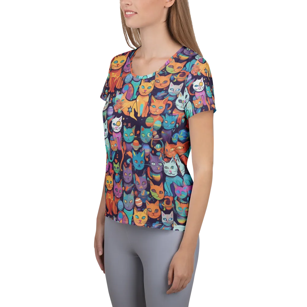 Nebula Whiskers on Women's Athletic T-Shirt — Left