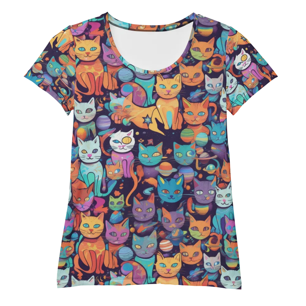 Nebula Whiskers on Women's Athletic T-Shirt — Front