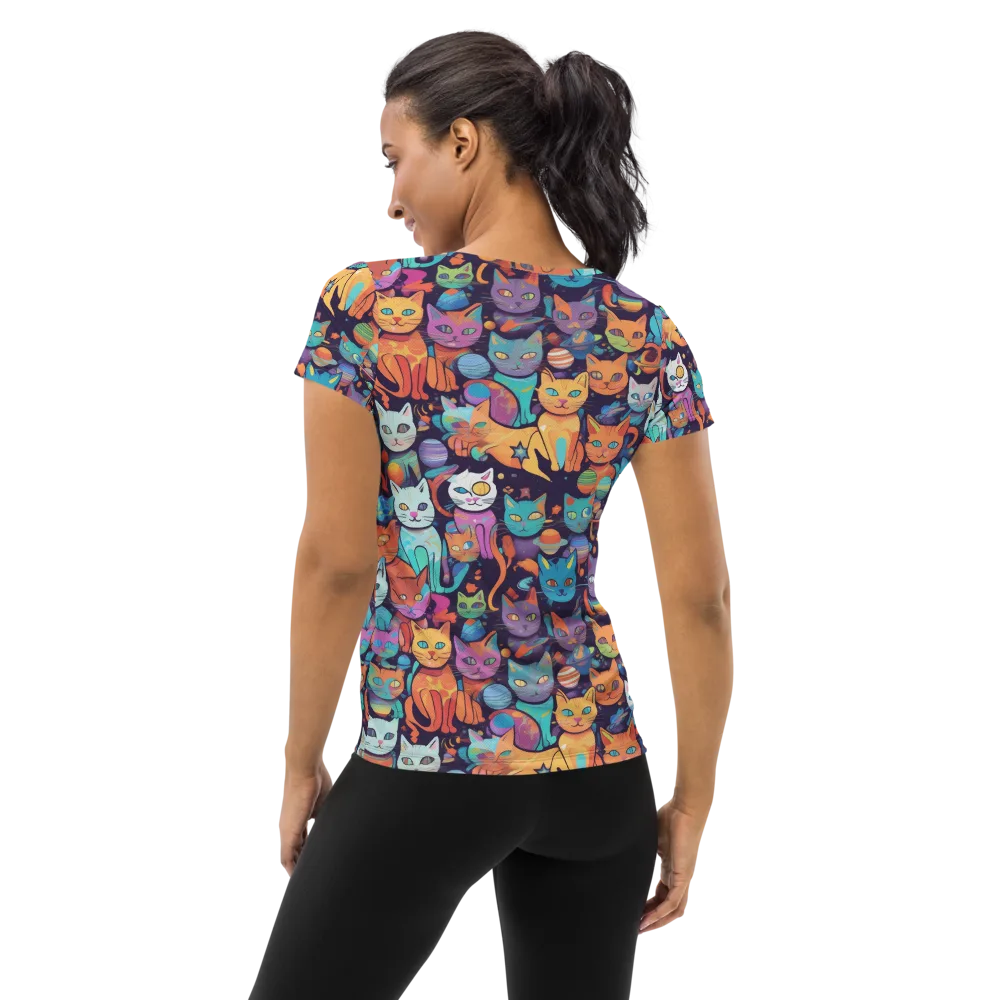 Nebula Whiskers on Women's Athletic T-Shirt — Back