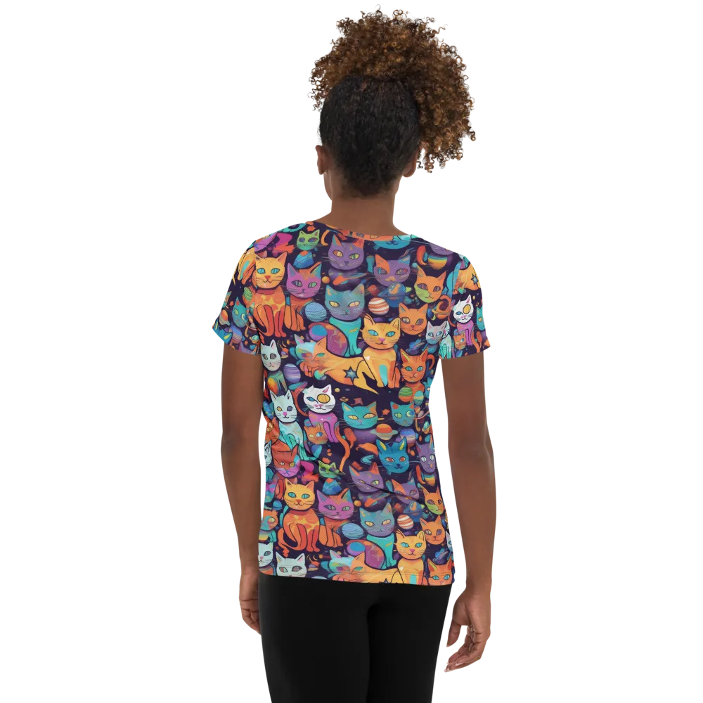 Nebula Whiskers on Women's Athletic T-Shirt — Back