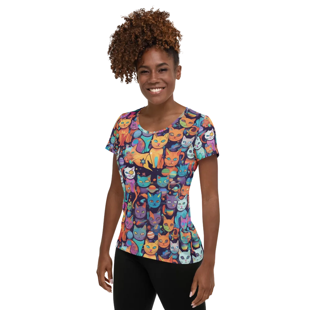 Nebula Whiskers on Women's Athletic T-Shirt — Left